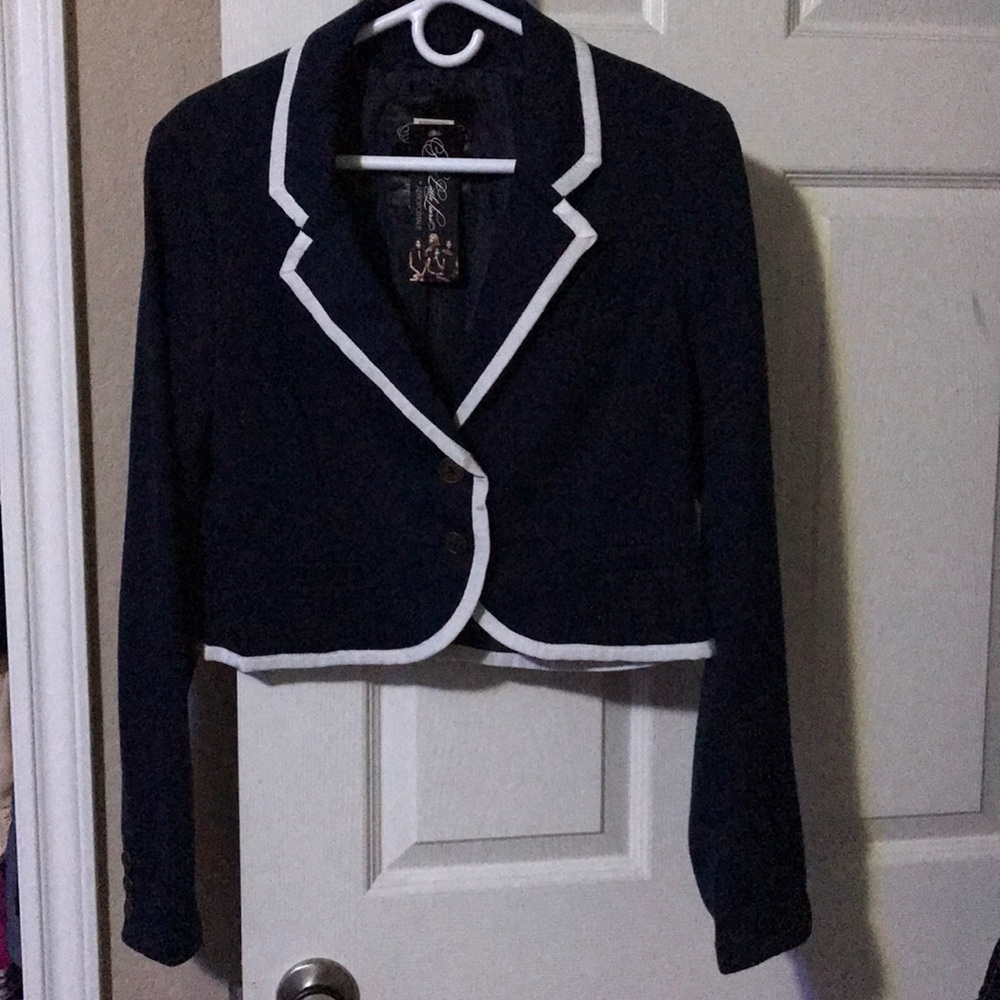 Navy and White Blazer